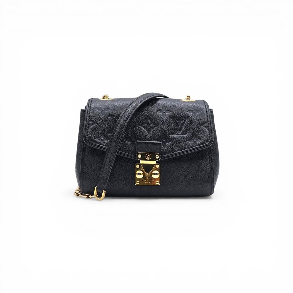 Louis Vuitton Saint Germain BB Monogram Empreinte Leather Shoulder Bag in Black